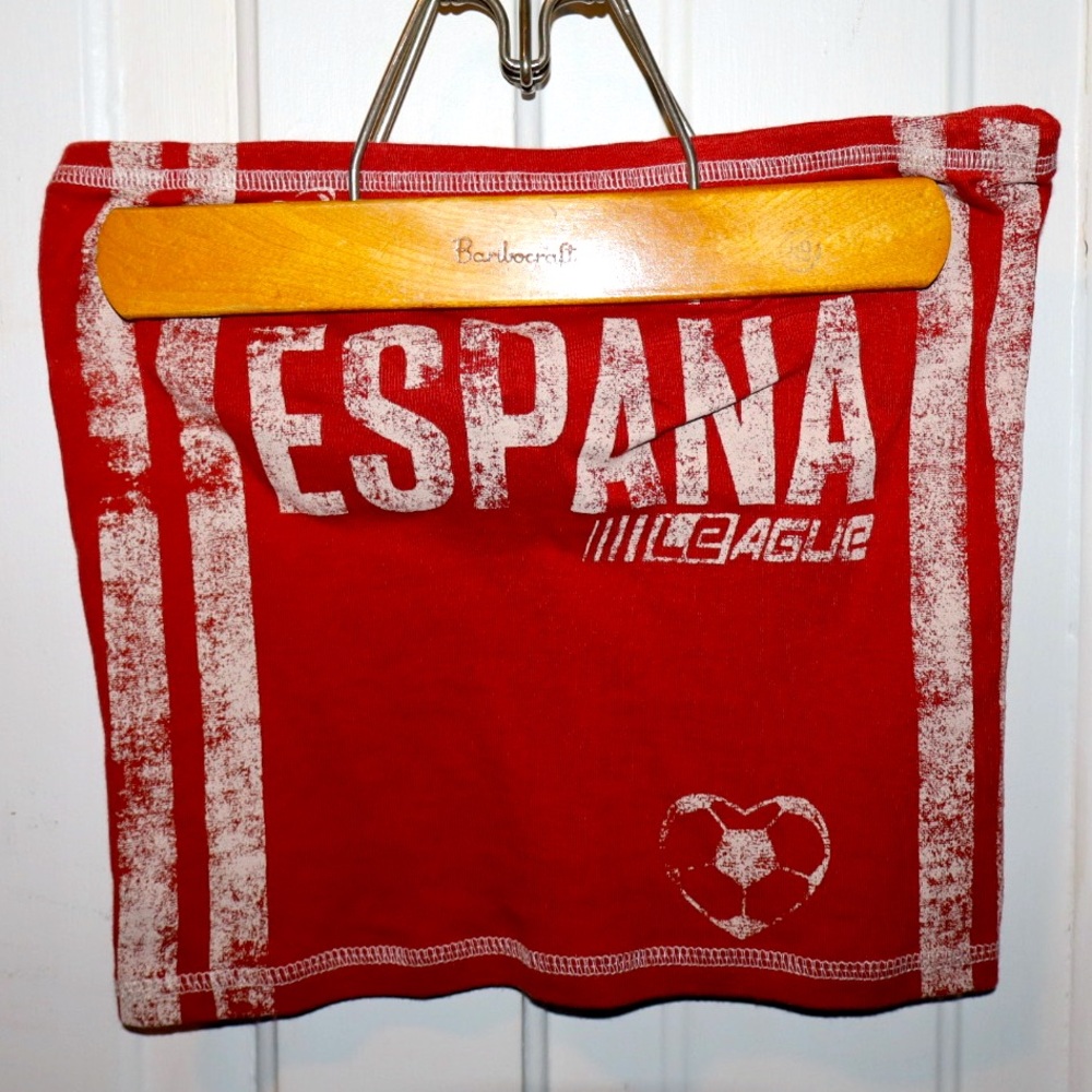 urban outfitters, red crop, Espana Graphic Tube Top, 100% cotton, never worn